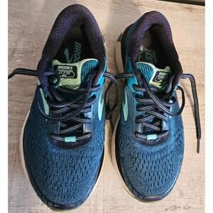 Brooks Women's Adrenaline GTS 18 Size 6 Teal Black Running Shoes Sneakers